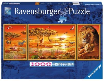 Ravensburger Puzzle Triptychon 198368 Africké veličenstvo 1000 dílků