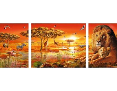 Ravensburger Puzzle Triptychon 198368 Africké veličenstvo 1000 dílků
