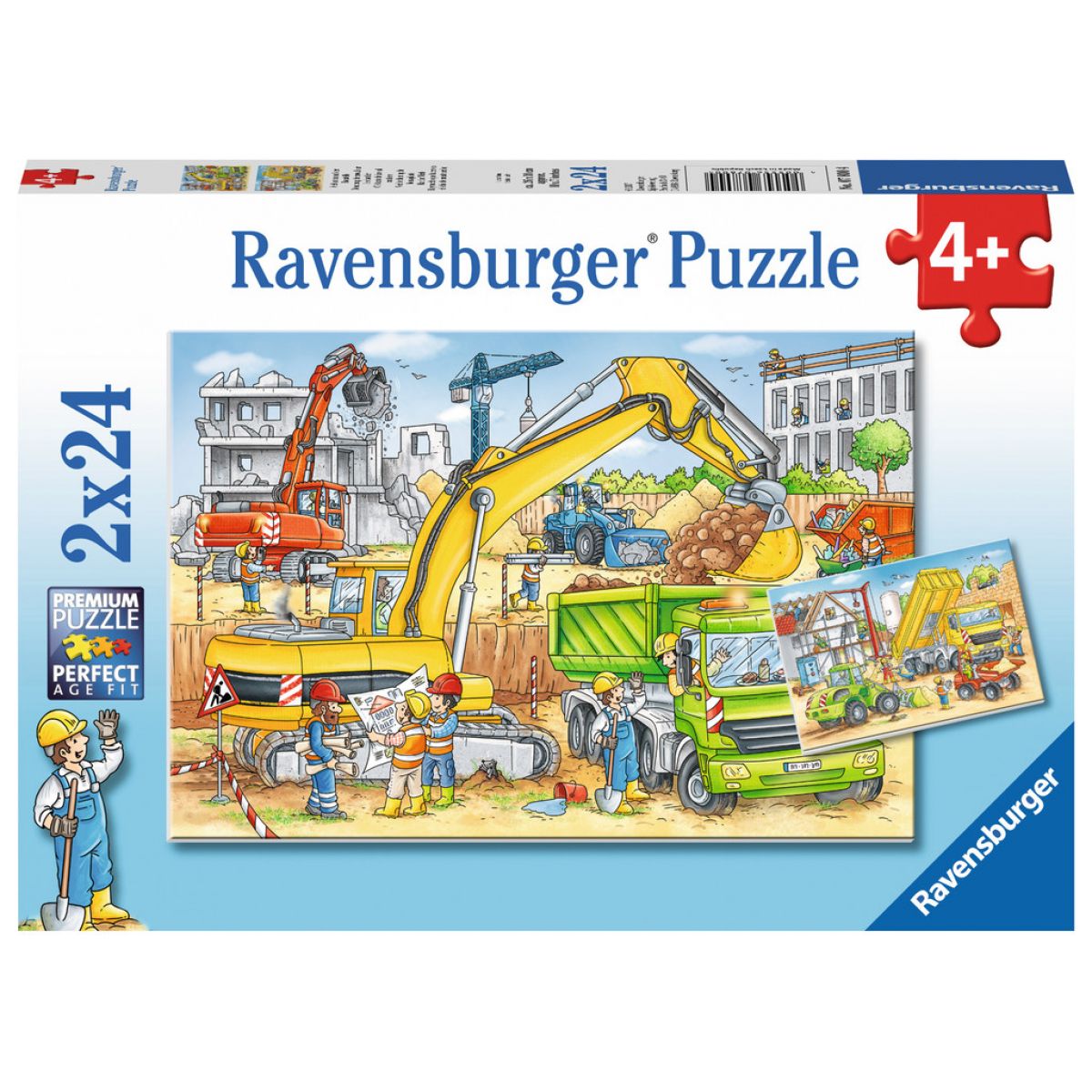 Ravensburger Puzzle Tvrdá práce 2x24 dílků