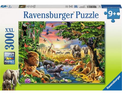 Ravensburger Puzzle Západ slunce u vodní tůně 300 dílků