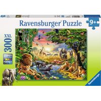 Ravensburger Puzzle Západ slunce u vodní tůně 300 dílků 2