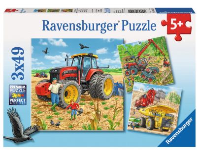 Ravensburger Puzzle Velké pracovní stroje 3 x 49 dílků