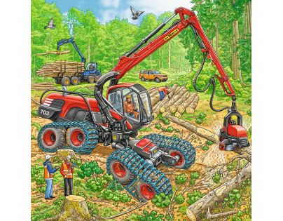 Ravensburger Puzzle Velké pracovní stroje 3 x 49 dílků