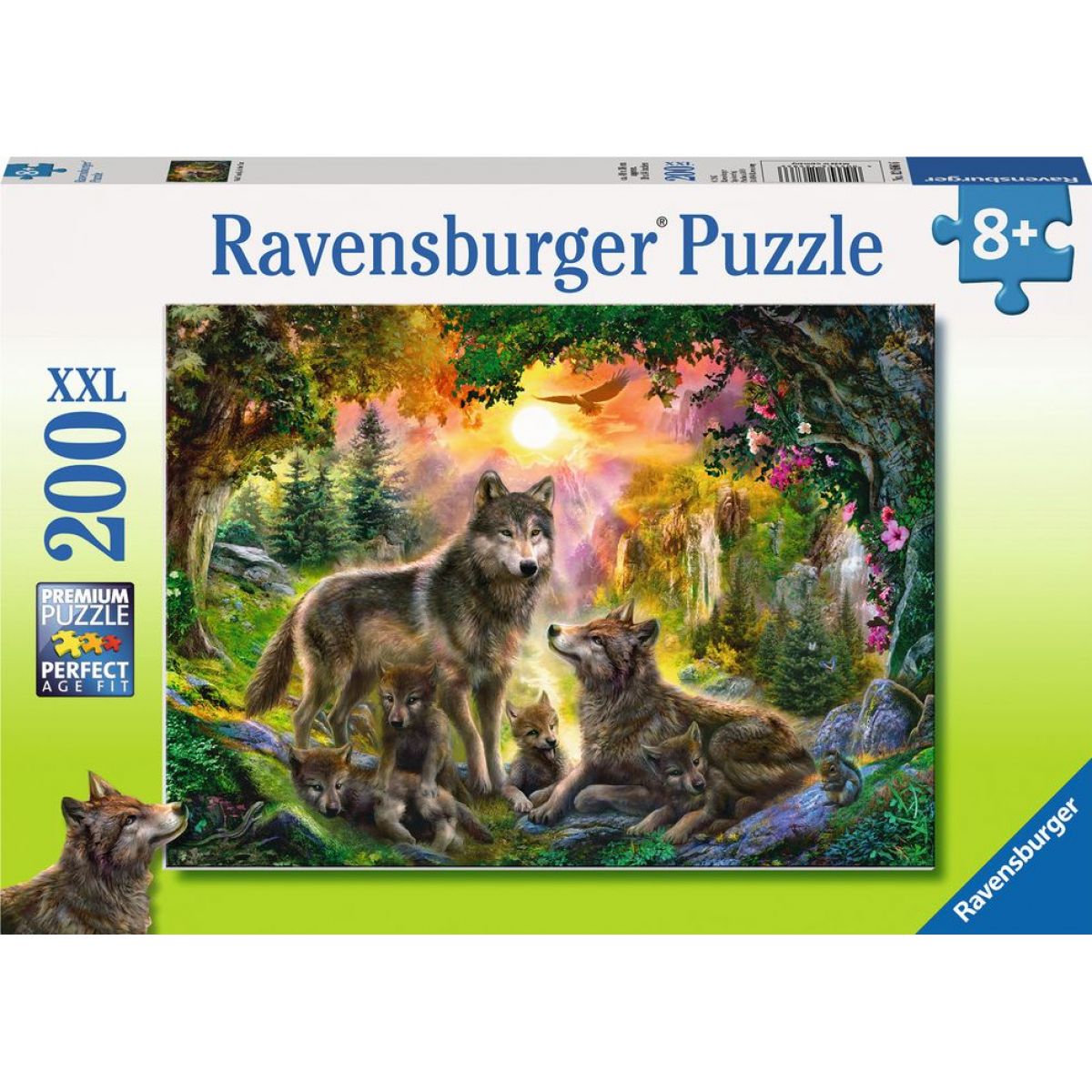 Ravensburger puzzle Vlčí rodina 200 dílků