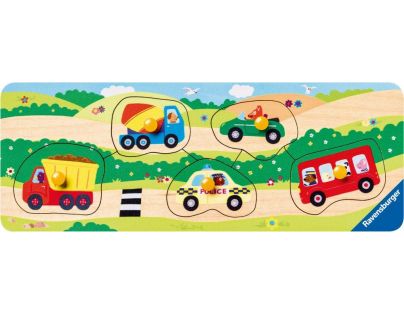 Ravensburger Puzzle Wooden 032365 První vozidla 5 dílků