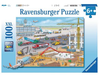 Ravensburger Puzzle Stavba na letišti 100 XXL dílků