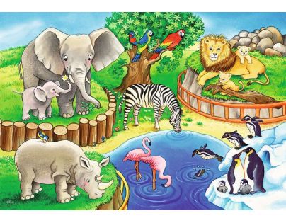 Ravensburger Puzzle Zvířata v ZOO 2 x 12 dílků