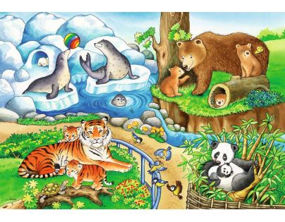 Ravensburger Puzzle Zvířata v ZOO 2 x 12 dílků
