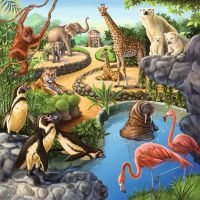 Ravensburger Puzzle Zvířata v Zoo, lese nebo v domě 3 x 49 dílků 4
