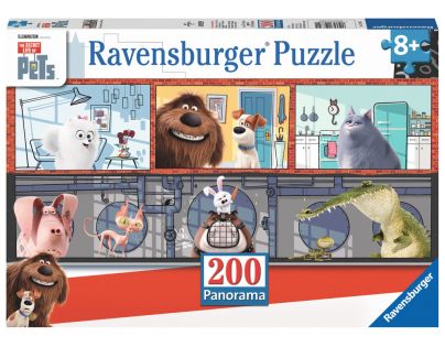 Ravensburger Tajný život mazlíčků Puzzle Panorama 200 dílků