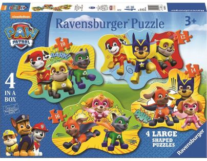 Ravensburger Tlapková Patrola 4 v 1 tvary puzzle
