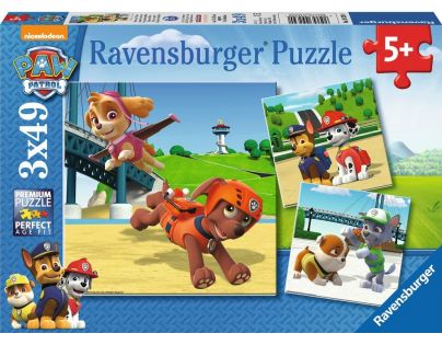 Ravensburger Puzzle Tlapková patrola Psí tým 3 x 49 dílků