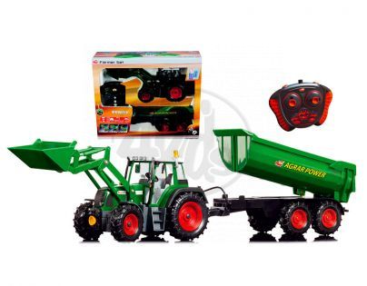 DICKIE 19363 - RC Traktor se lžící a vozíkem, 60 cm