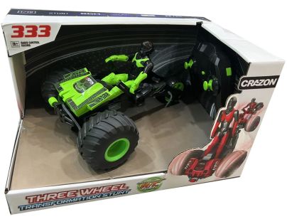 RC tříkolka 2,4 GHz zelená