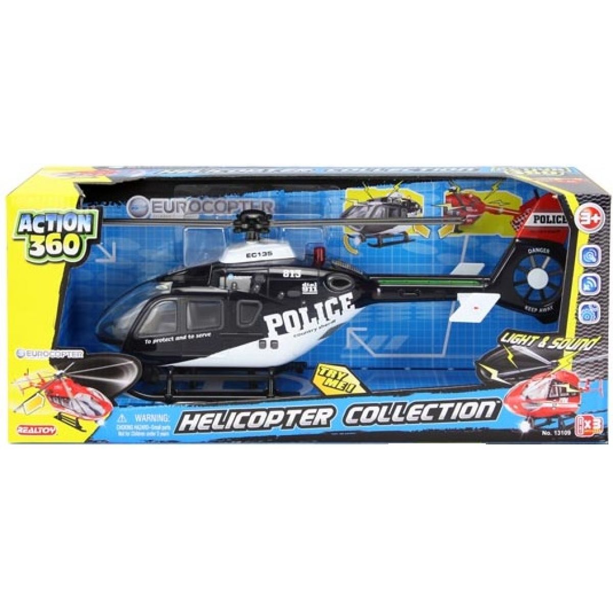 Realtoy Helikoptéra se světlem a zvukem - Policie