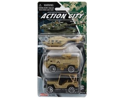 Realtoy Vojenská technika 3ks Hnědý vrtulník