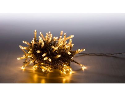 Marimex Řetěz světelný 100 LED 5 m teplá bílá transparent kabel 8 funkcí