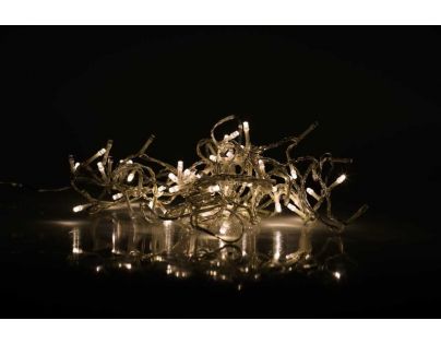 Marimex Řetěz světelný 100 LED 5 m teplá bílá transparent kabel 8 funkcí
