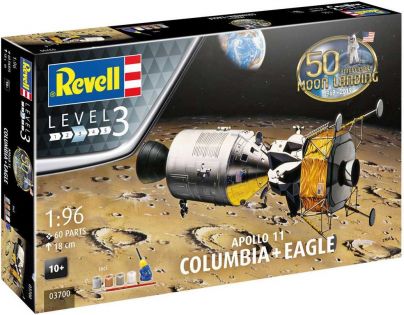 Revell Gift-Set Apollo 11 Columbia & Eagle 50 Years Moon Landing 1:96
