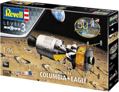 Revell Gift-Set Apollo 11 Columbia & Eagle 50 Years Moon Landing 1:96