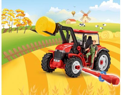 Revell Junior Kit traktor s figurkou 1 : 20 červený