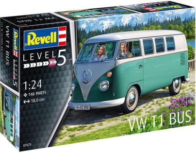 Revell Plastic ModelKit auto VW T1 Bus 1 : 24