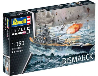 Revell Plastic ModelKit loď Battleship Bismarck 1:350