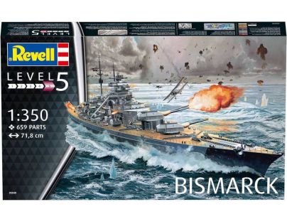 Revell Plastic ModelKit loď Battleship Bismarck 1:350
