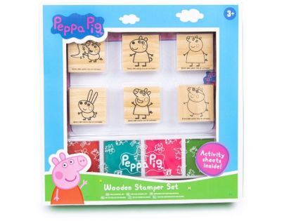 Rms Dřevěná sada razítek Prasátko Peppa