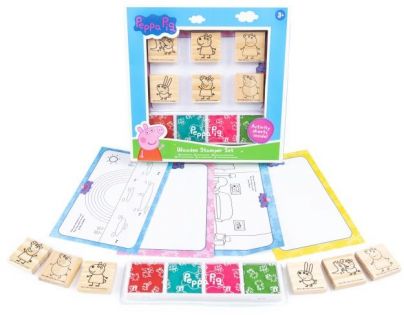 Rms Dřevěná sada razítek Prasátko Peppa
