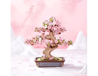 RoboTime 3D dřevěná skládačka Bonsaj sakura
