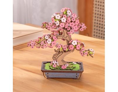RoboTime 3D dřevěná skládačka Bonsaj sakura