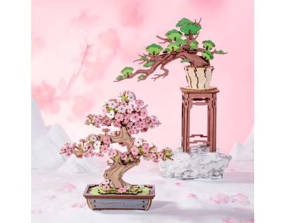 RoboTime 3D dřevěná skládačka Bonsaj sakura