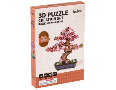 RoboTime 3D dřevěná skládačka Bonsaj sakura