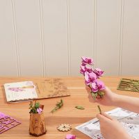 RoboTime 3D dřevěná skládačka Fialová orchidej 3