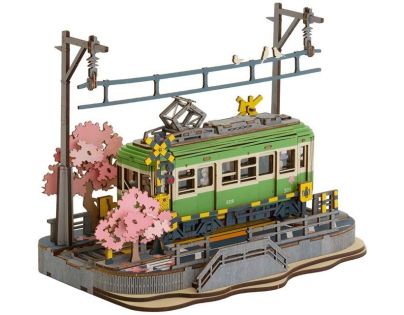 RoboTime 3D dřevěná skládačka Stanice se sakurami