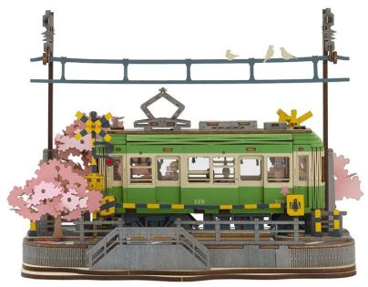 RoboTime 3D dřevěná skládačka Stanice se sakurami