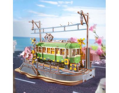 RoboTime 3D dřevěná skládačka Stanice se sakurami