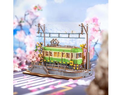 RoboTime 3D dřevěná skládačka Stanice se sakurami