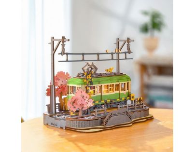 RoboTime 3D dřevěná skládačka Stanice se sakurami