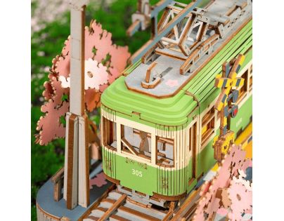 RoboTime 3D dřevěná skládačka Stanice se sakurami