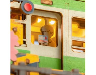 RoboTime 3D dřevěná skládačka Stanice se sakurami