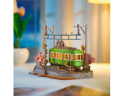 RoboTime 3D dřevěná skládačka Stanice se sakurami