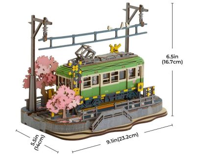 RoboTime 3D dřevěná skládačka Stanice se sakurami