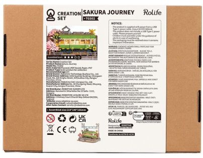 RoboTime 3D dřevěná skládačka Stanice se sakurami