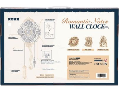 RoboTime 3D dřevěné mechanické puzzle Nástěnné hodiny RoboTime 3D dřevěné mechanické puzzle Nástěnné hodiny