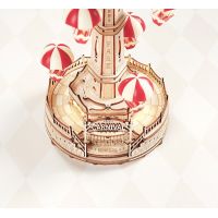 RoboTime 3D skládačka hrací skříňky Padáčkový kolotoč barevný 5
