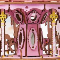RoboTime 3D skládačka hrací skříňky Romantický kolotoč barevný 4