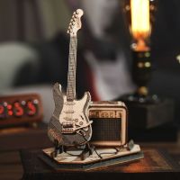 RoboTime dřevěné 3D puzzle Elektrická kytara 5