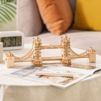 RoboTime dřevěné 3D puzzle most Tower Bridge svítící 6